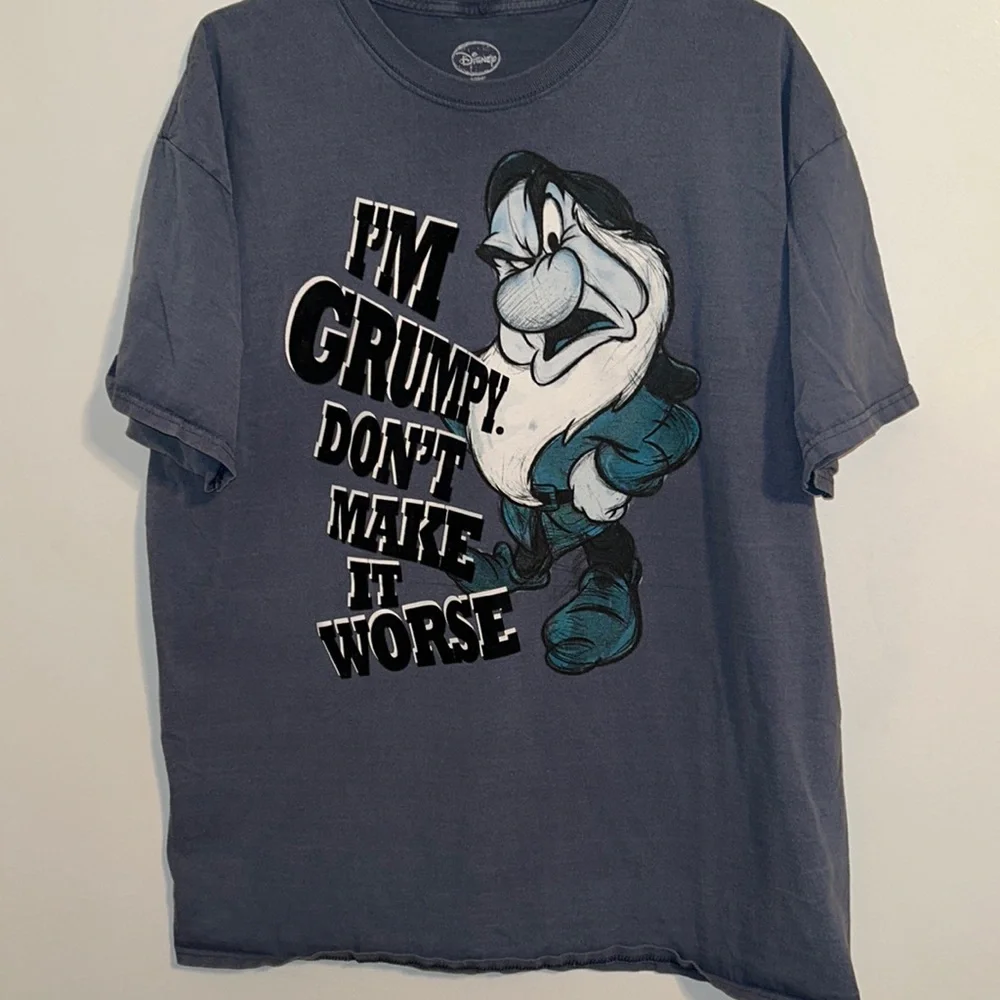 Acid Washed Disney I’m Not Grumpy… Graphic T-Shirt Size XL - Picture 6 of 8